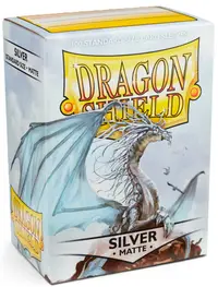 Protecții pentru cărți de joc Dragon Shield - Argint mat (100 buc.)