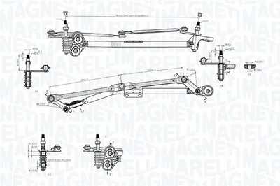 Mecanism stergator parbriz (fara motor) potrivit BMW X5 (E70), X6 (E71, E72) 10.06-07.14