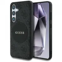 Husa MagSafe pentru Samsung Galaxy S25 S931, Guess, 4G Circle Classic Logo, Neagra