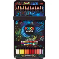 Set 36 creioane colorate Posca KPE-200, creioane uleioase cerate