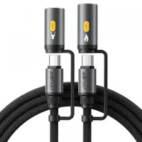 Cablu Date si Incarcare USB-C / Lanterna - USB-C / Bricheta Electrica Acefast J4, 60W, 1.2m, Negru
