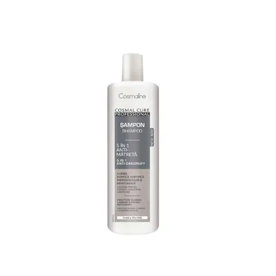 Șampon anti-mătreață 5 în 1 (cu menta și cărbune), Cosmal Cure Professional, 500ml
