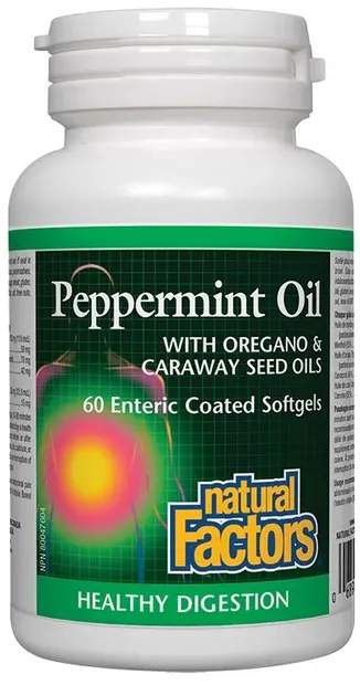 Peppermint Oil, 60 capsule, Natural Factors