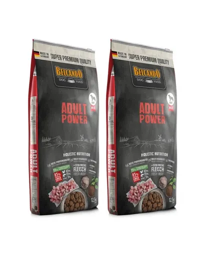 BELCANDO Power hrana uscata pentru cainii foarte activi, femele gestante sau care alapteaza, talie M-XL 25 kg (2 x 12.5 kg)