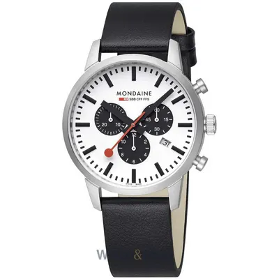 Ceas Mondaine Mondaine MSD.41410.LBV Mens Watch SBB Neo Chronograph 41mm 5ATM