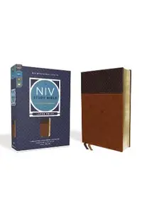 NIV Study Bible, Fully Revised Edition, Large Print, Leathersoft, Brown, Red Letter, Comfort Print