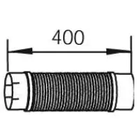 Furtun flexibil, sistem de esapament DINEX 48259