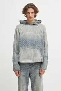 Daily Paper hanorac din denim Destroyed Denim Hoodie