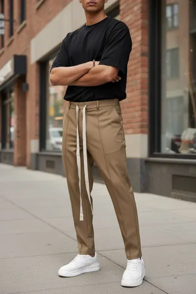 Pantaloni de trening maro conici 2654 33-2