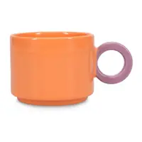 Cană portocalie din gresie ceramică 280 ml Lou – ONA
