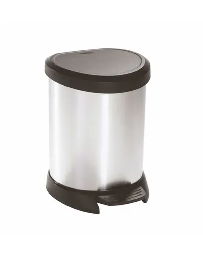 CURVER Coș de gunoi 5 L negru/argintiu metalizat
