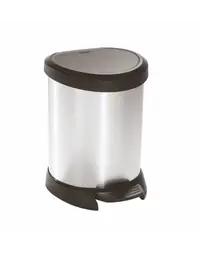 CURVER Coș de gunoi 5 L negru/argintiu metalizat