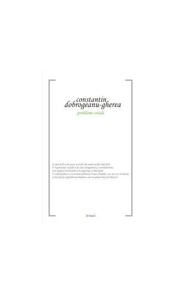 Probleme vitale - Paperback - Constantin Dobrogeanu-Gherea