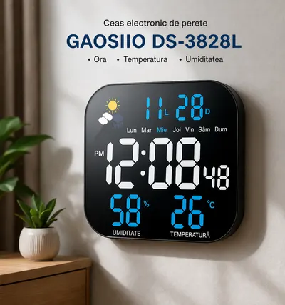 Ceas digital cu afisaj LED, DS-3828 L