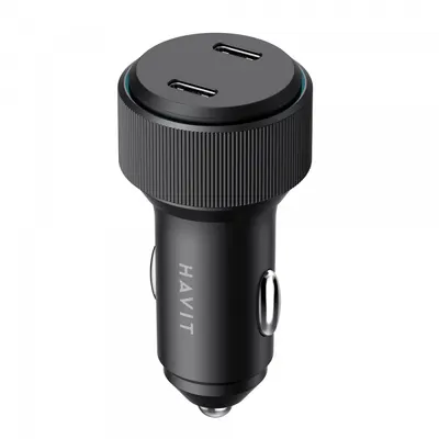 Incarcator Auto HAVIT CC2014, 30W, 3A, 2 x USB-C, Negru