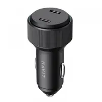 Incarcator Auto HAVIT CC2014, 30W, 3A, 2 x USB-C, Negru