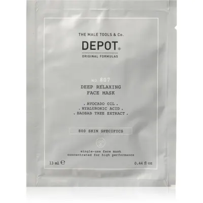 DEPOT NO. 807 RELAXING FACE MASK masca calmanta si hidratanta pentru barbati 12x13 ml