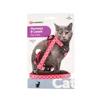 Set Ham & Lesa pentru Pisica, Flamingo Amsi Pink, 20-35 cm x 10 mm