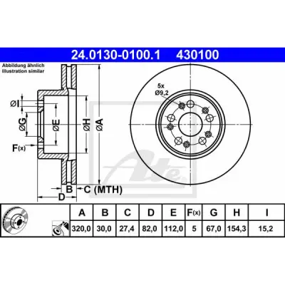 Disc frana ATE 24.0130-0100.1