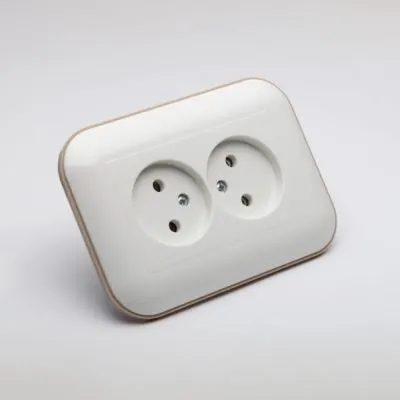 Priza Dubla ST Alb Kraft Ovivo Loft, 404-010306-908