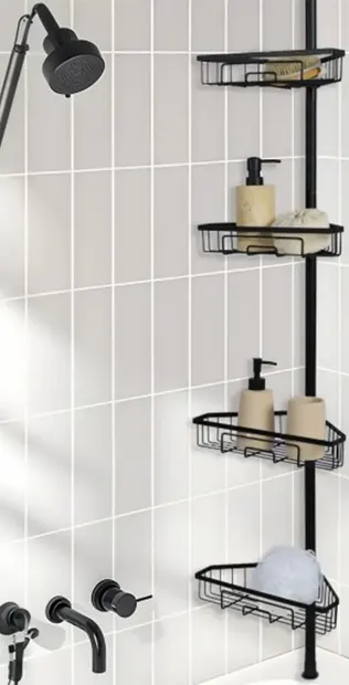 Etajeră telescopică Interceramic – Elinor, negru mat