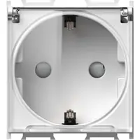 Modul Priza SCHUKO+capac 1P 16A ST IP20 alb, TEM Modul TEM-VM11PT-B