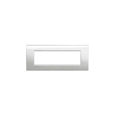 Placa ornament ,7 module, Moonlight silver, living light, BTICINO