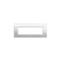 Placa ornament ,7 module, Moonlight silver, living light, BTICINO