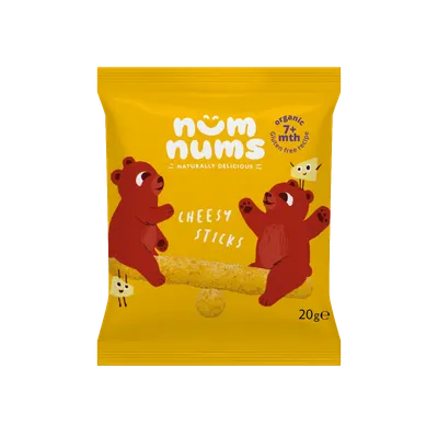 Sticksuri cu branza Bio, + 7 luni, 20g, Num Nums