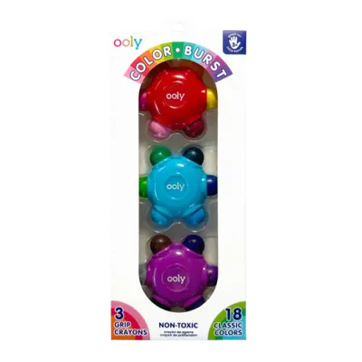 Set creioane cerate multicolore , set de 3 18 culori Grip Crayons