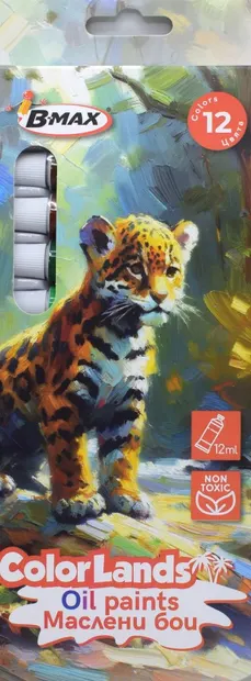 Vopsele de ulei B-Max Color Lands - 12 culori x 12 ml