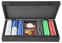 Manopoulos Set de poker - Cutie neagră din lemn (replică)
