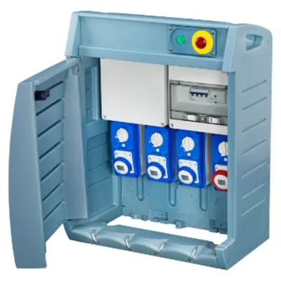 Organizator Q-Box 4 - With Terminal Block - Wired - Cbf - 2 2p+e 16a + 1 3p+n+e 16a + 1 3p+n+e 32a - Ip55
