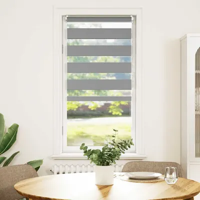 vidaXL Jaluzea Zebră 80,9x150 cm Lățime material 76,7 cm gri