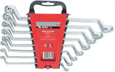 Set de chei pentru țevi MTX - 8 bucăți, 6-22 mm, oțel CR-V, lustruit