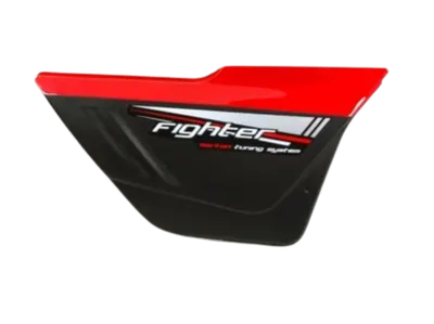 Capac lateral moped Fighter 2, culoare rosu negru