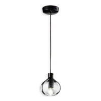 Sospensione Piccola / Small Pendant Vetro Deco Afoxé Finish Cri - Cristallo Trasparente C2642