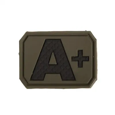 Patch grupa sanguina A pozitiv olive velcro PVC - Default Title