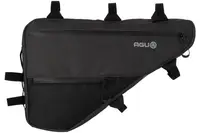 Geantă cadru bicicletă, rezistentă la apă, cu fermoar YKK și reflexie 3M, negru