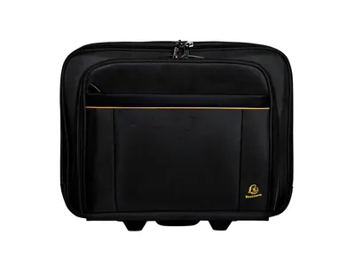 Troler de mana cu 2 roti laptop, 44x37x20 cm, Exactive Exacompta 18534E, negru