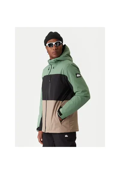 Geaca de snowboard barbati verde/maro