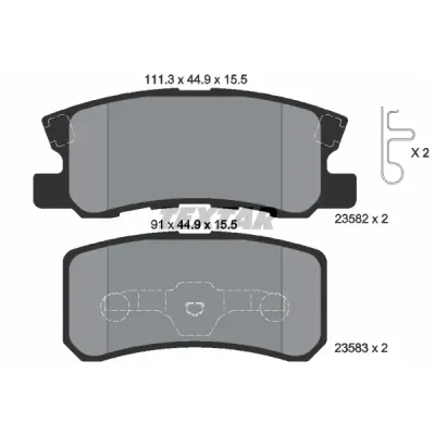 Set placute frana, frana disc TEXTAR 2358202