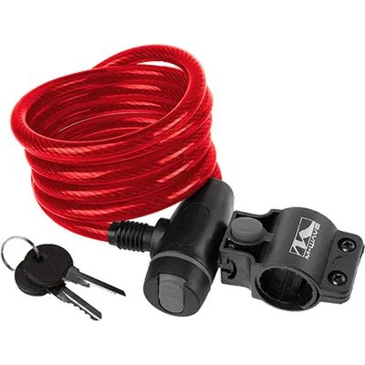 Antifurt cu Cheie M-WAVE "S 10.18" Rosu