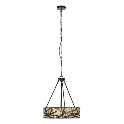 Lustră din metal cu abajur din sticlă ø 46 cm Waldorf – Premier Housewares