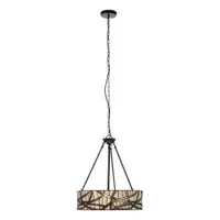 Lustră din metal cu abajur din sticlă ø 46 cm Waldorf – Premier Housewares