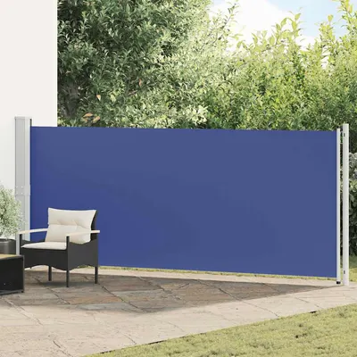 vidaXL Copertină laterală retractabilă de terasă, albastru, 600x160 cm