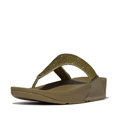 FITFLOP FitFlop Lulu Toepost - Hotfix METALLIC CAMO-GROEN 40
