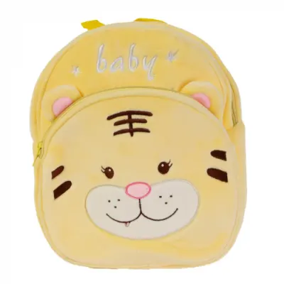 Rucsac de Plus Imprimeu Pisicuta Galben 26 cm