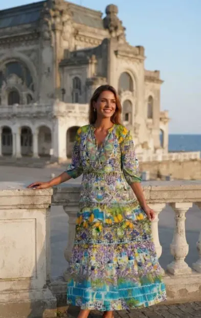 Rochie Dama Maxi Subtire cu ciucuri 7