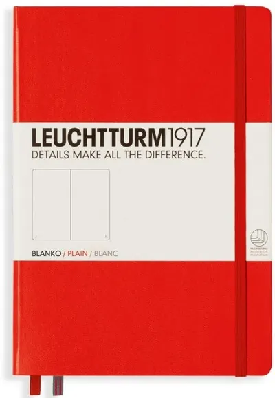 Agenda Leuchtturm1917 Notebook Medium A5 - Rosu, pagini punctate